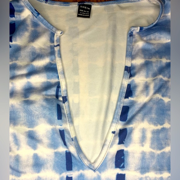 SHEIN Blue Tie Dye Long Sleeve Bodysuit- Large - Picture 7 of 7